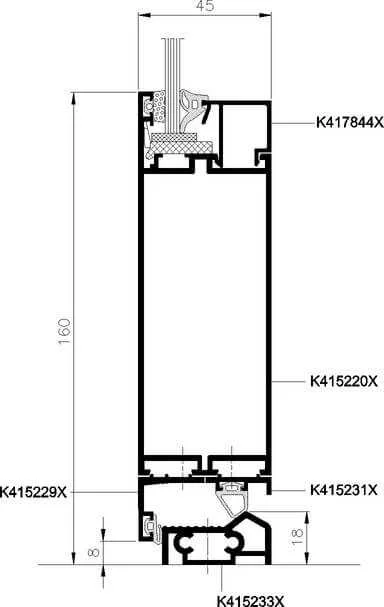 MB-45 aluminum window system supplied by ViknoPlus