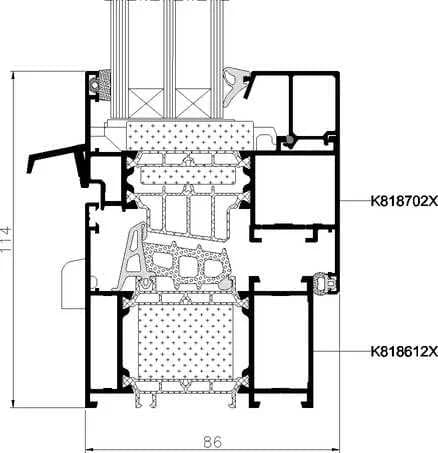 MB-86 DOOR high-insulation aluminum door system supplied by ViknoPlus