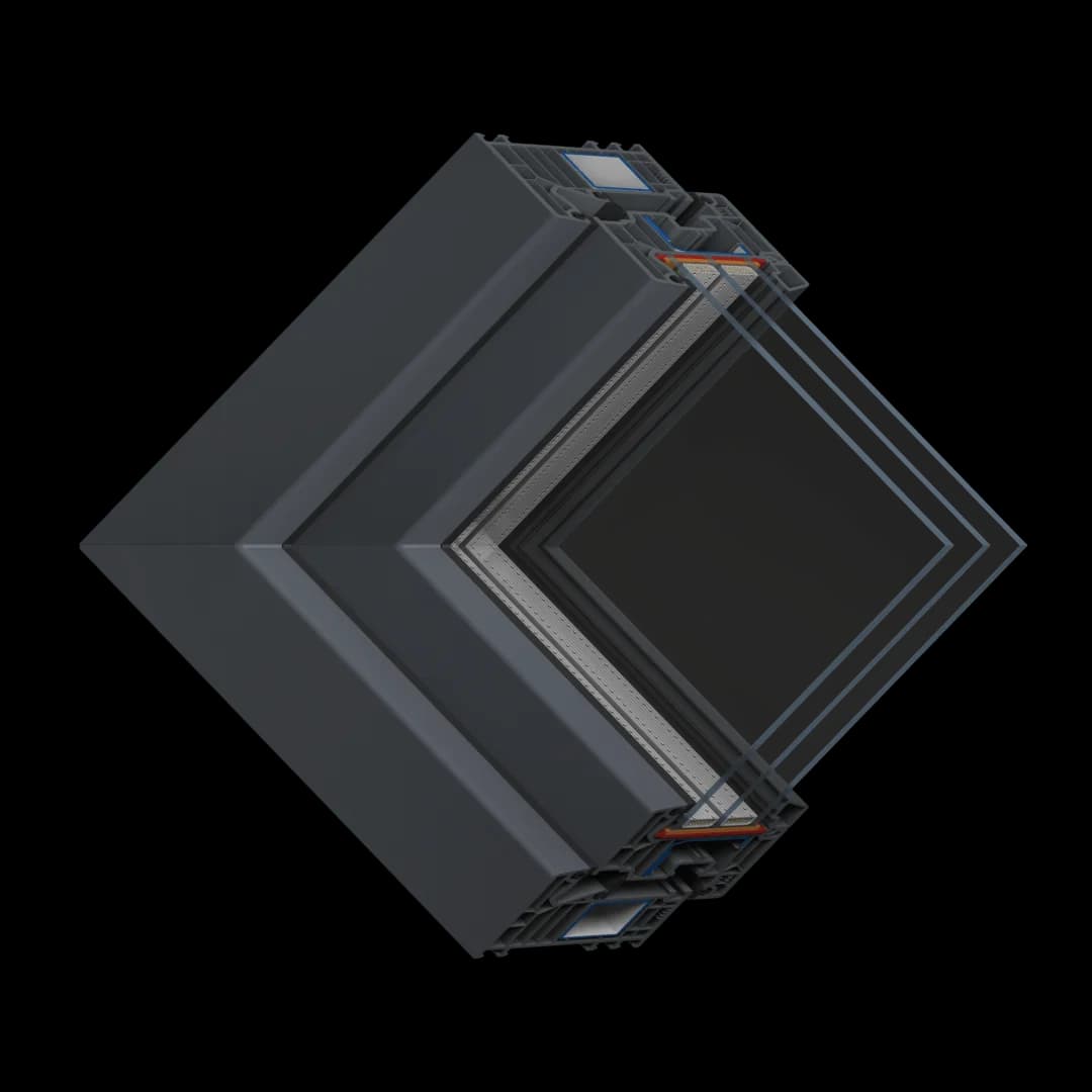 REVOLUTION energy-efficient pvc window system supplied by ViknoPlus